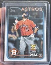 2024 Topps Series 1 Base #77 Yainer Diaz Gold Cup Mint Condition!!!
