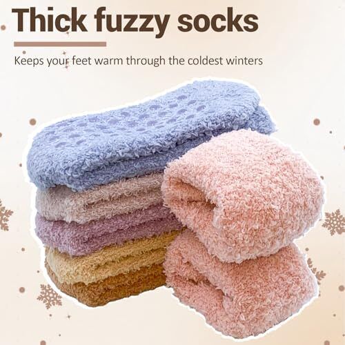 Women's Plush Non-Slip Slipper Socks - Fluffy Comfortable Warm Winter Sleep a... - Picture 4 of 8