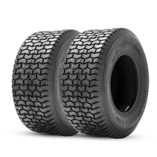 Set 2 16x6.50-8 Lawn Mower Tires 4Ply 16x6.5x8 Tubeless Replace Garden Turf Tire