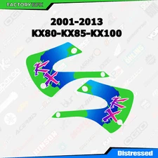 Old School Graphics Kit fit KX80 KX85 KX100 MX Graphics Decal 2001-2013 kx 80 85