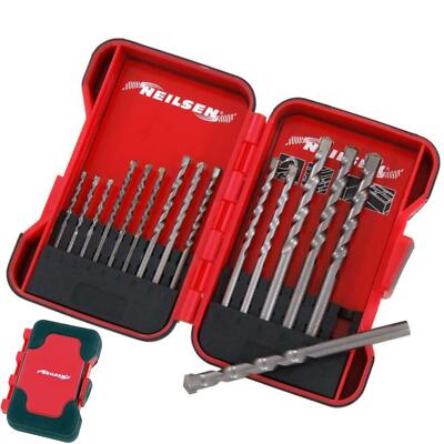 Neilsen 15 Stck. Mauerwerk Bohrer Bits mit Sandstrahl 3 mm - 10 mm Ziegelbeton