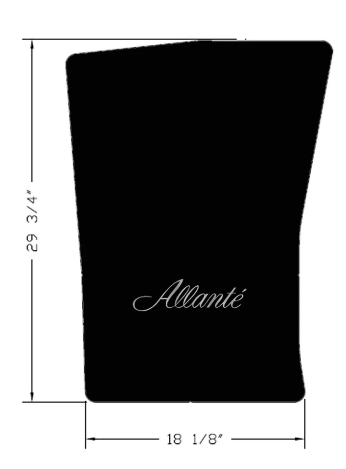 NEW! Black Floor Mats 1987-1993 Cadillac Allante Embroidered Logo in Silver Pair - Изображение 4 из 4