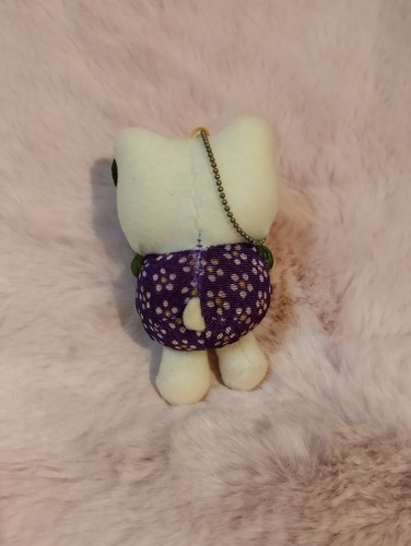 Vintage 2003 Hello Kitty Mini 3" Plush Doll Keychain Pre-owned Excellent Cond. - Picture 4 of 9