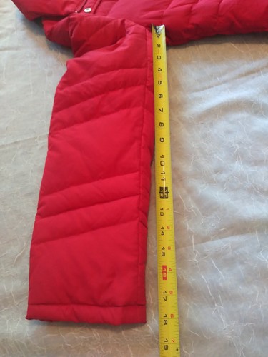 Kenneth Cole Reaction Red Puffer Quilted Down Feather Warm Winter Coat Jacket S - Picture 6 of 7