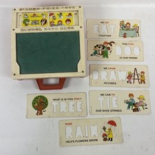 Fisher Price School Days Desk with 6 Stencils 1972 Vintage