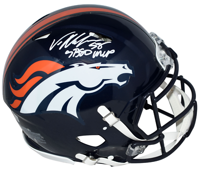 VON MILLER AUTOGRAPHED DENVER BRONCOS AUTHENTIC SPEED HELMET W/ SB  display picture 1