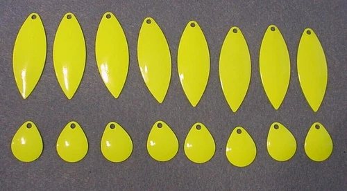8 -Sets 1 Side Painted Chart. #4 1/2 Willow Leaf & #3 Colorado Spinnerbait Blade