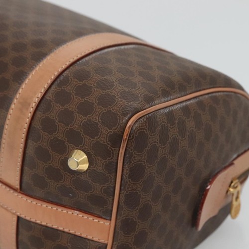 Auténtico bolso Boston de lona CELINE Macadam PVC cuero marrón dorado sw638 - Imagen 15 de 20
