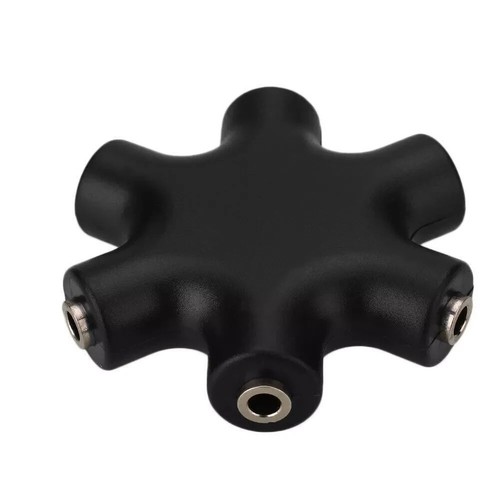 6*3.5mm Way Multi Port Hub Aux Headphone jack Splitter Audio Cable Converter - Picture 6 of 6