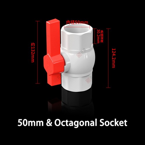 PVC Pipe Fitting 20mm-110mm Ball Valve Socket Solvent Weld / Female Thread White - Picture 19 of 33