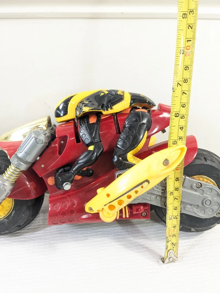 Vintage Kenner Ricochet stunt cycle motorcyle RC CAR XRC red yellow FOR PARTS - Image 3 of 4