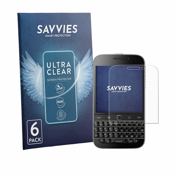 6X Schutzfolie FüR Blackberry Classic Q20 Displayschutz-image