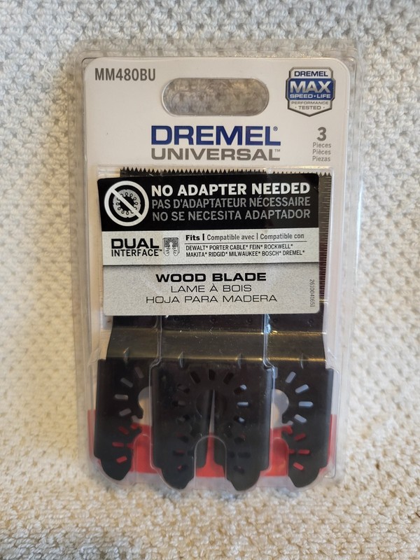 Brand New Dremel MM480BU Wood Flush Cut Oscillating Blades 3-Pack WOOD BLADE NEW