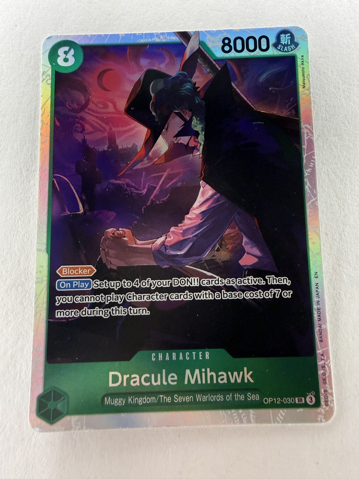 One Piece CCG Character Dracule Mihawk Dracule Mihawk Super Rare Foil