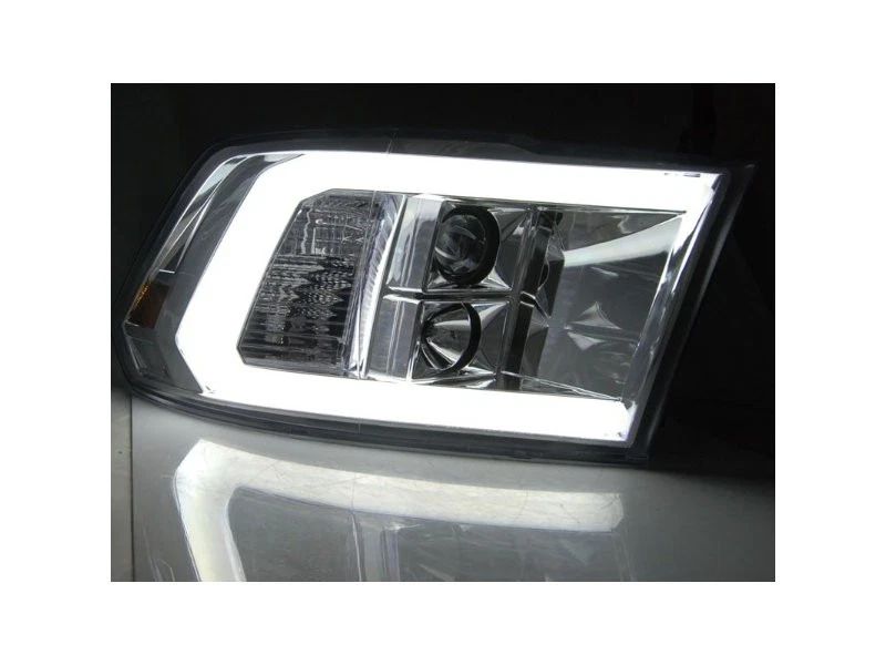 Headlights LED for DODGE RAM 2009-2018 Tube Light Chrome - Image 3 of 4