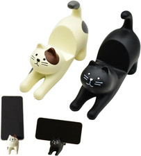 2-Pack Cute Cat Smartphone Holder Stand for Desk