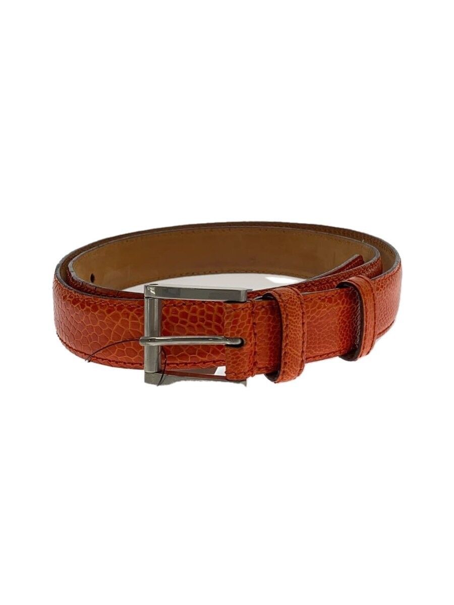 Valextra Python Pattern Leather Belt Orange Men 1… - image 1