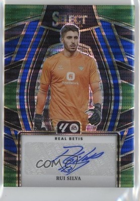 2023-24 Panini Select La Liga Signatures Blue Pulsar Prizm Rui Silva Auto 0u2l