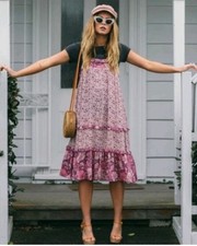 SPELL & THE GYPSY COLLECTIVE Winona Berry Strappy Midi Maxi Dress Size L SP10