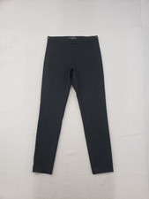 Banana Republic Women Pant 0 Black Side Zip Flat Front Straight Leg Workwear