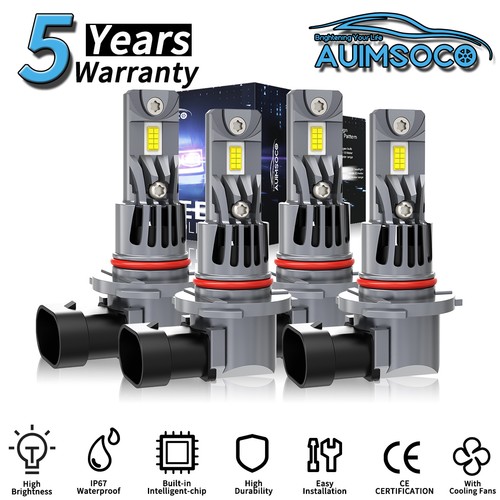 9005+9006 LED Headlight Bulbs Hi/Lo Beam For Chevrolet Silverado 2500 1999-2006 - Bild 1 von 13