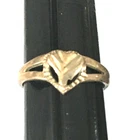 Vintage Ring MARKED USA 925 STERLING SILVER Size 4.5 Heart Band Jewelry lot y