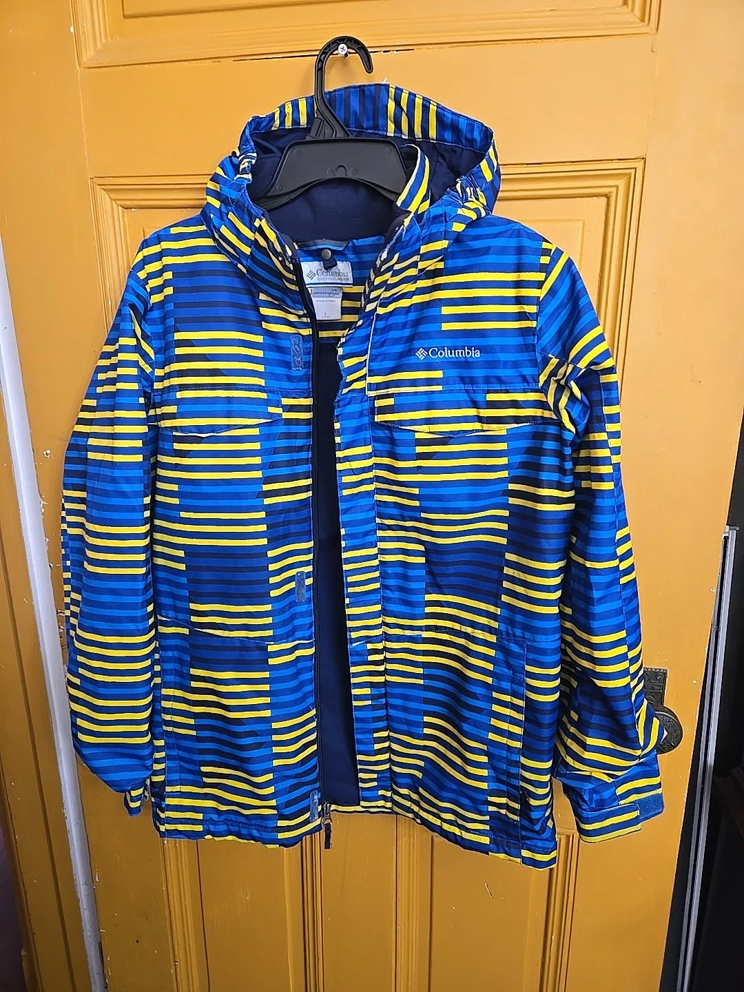 Columbia Rain Jacket/Windbreaker Kids Large Omnitech Waterproof Double Zip NICE