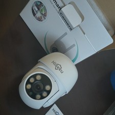 Hiseeu PTZ Wireless Surveillance Camera Night Vision Wi-Fi Indoor Outdoor White