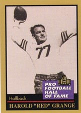 Red Grange Chicago Bears HOF Enor 49 Football Card 1991 Illinois