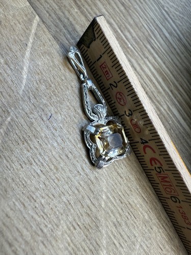 Fantástico Colgante Citrino Art Nouveau - Elegancia Plata 835 - Imagen 5 de 5