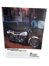 1971 Harley Davidson Super Glide FX Print Ad Night Train Motorcycle