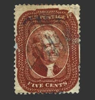 #28A Indian Red. Rare Stamp with Strong Color. Scott $3,750.