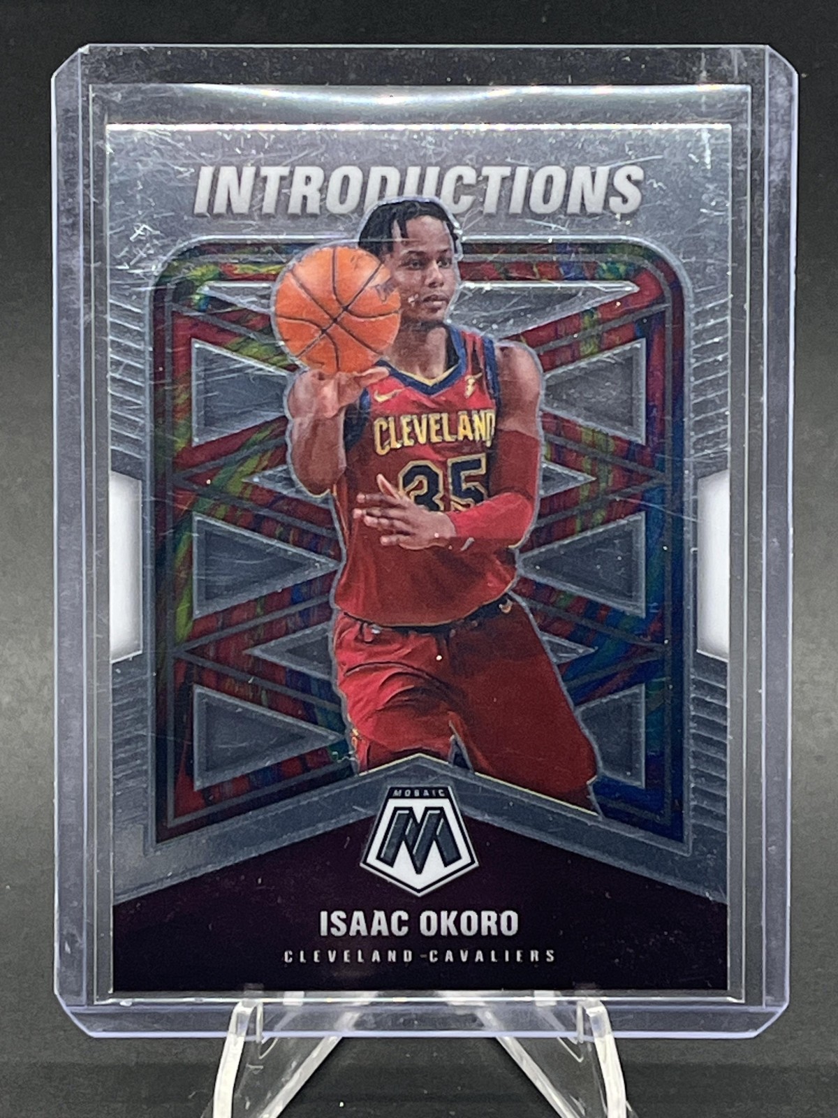 2020-21 Panini Mosaic #3 Isaac Okoro Introductions 250004