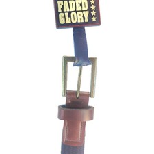 Faded Glory Boy's Casual Stretch Belt Size S/M 22"-30" Black W Silver  Brown