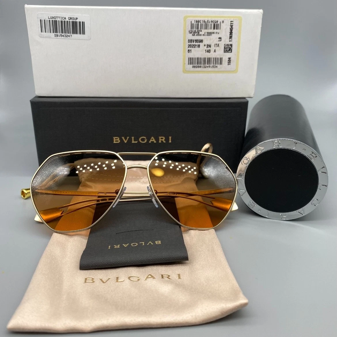 Bvlgari Aviator Gold Sunglasses for Women for sale | eBay