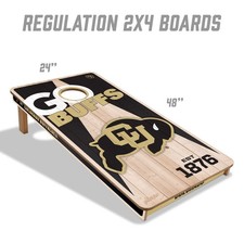 Cornhole Boards Colorado Buffaloes 2x4 Pro Regulation Foldable Legs Set