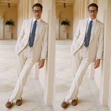 2PCS Men's Suits Slim Fit Business Workwear Formal Evening Dinner Jacket Coat