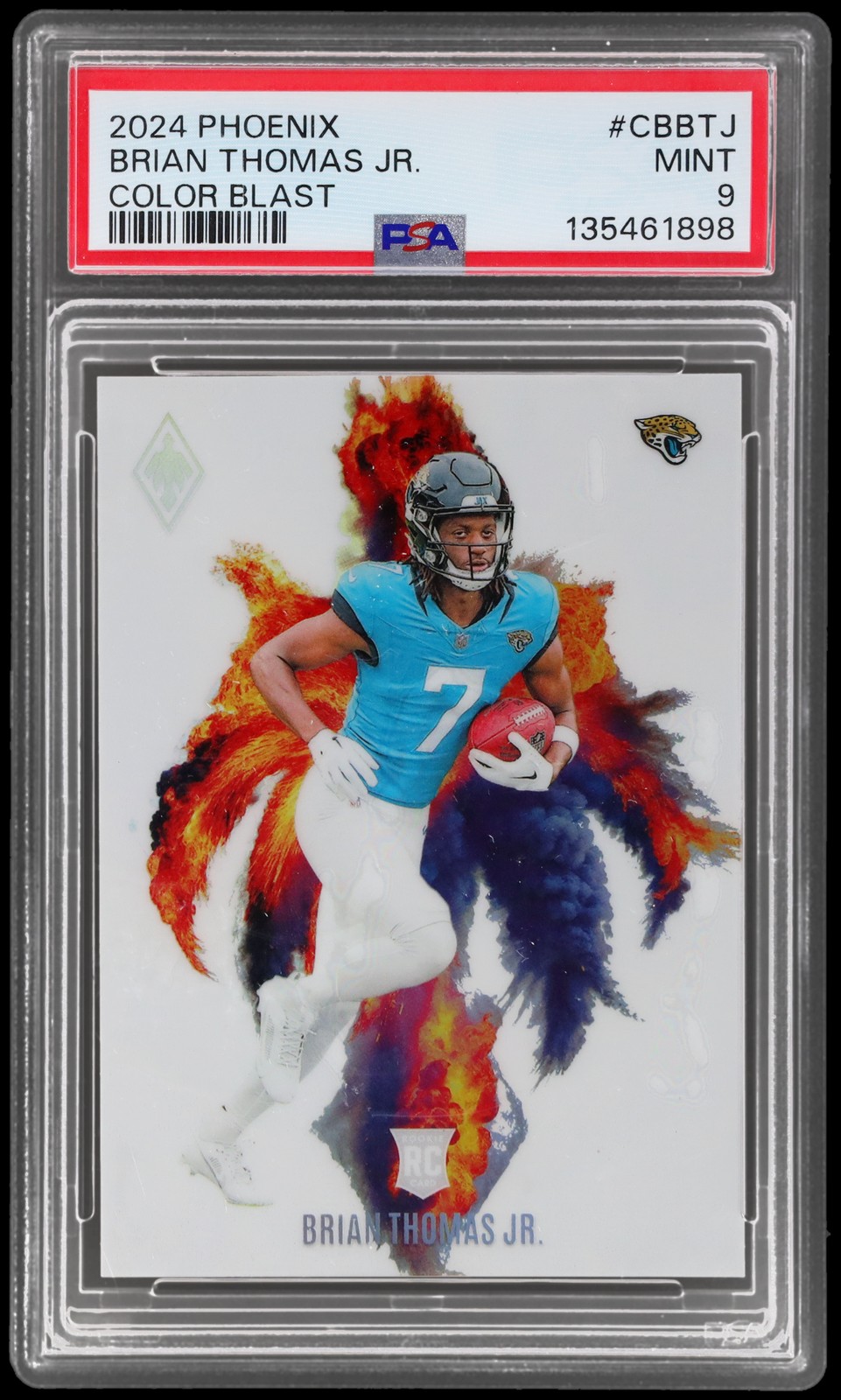 2024 Panini Phoenix Brian Thomas Jr. #CBBTJ PSA 9 RC Color Blast Football Mint