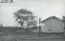 Moorefield, Nebraska-Burlington Railroad Depot RPPC Real Photo Postcard