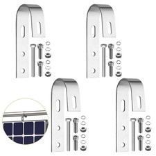 Anbte 4PCS Solar Panel Mounting Brackets for Balcony, Stainless Steel Silver