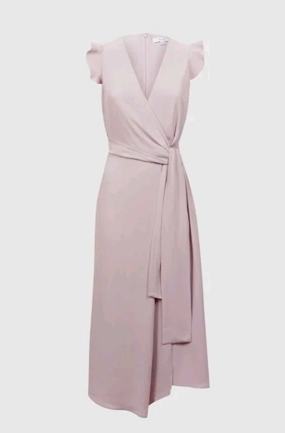 Reiss Willow Wrap Tie Midi Dress in Lilac - image 2 of 4