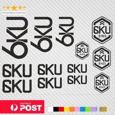 6KU Vinyl Decals Stickers Sheet Bike Frame Cycle Cycling Bicycle
