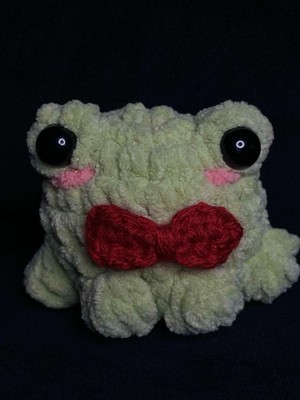 Handmade Crochet Pocket Frog Surprise Plush Keychains