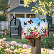 Mailbox Covers Magnetic Standard Size 18 X 21 Inch Beautiful Flowers in Sprin...
