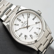 Rolex Oyster Perpetual Air-King WHITE Roman OYSTER 34mm 14000M Watch 2