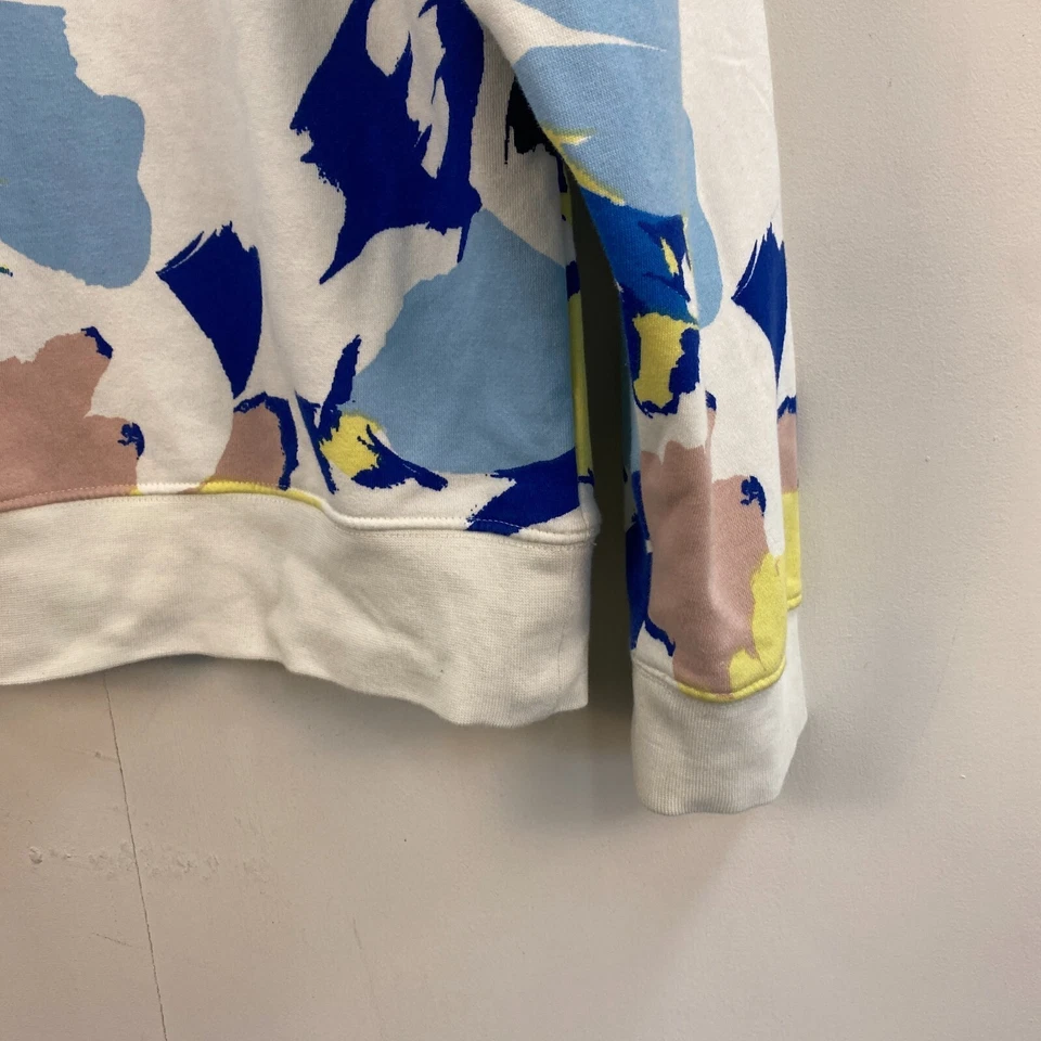 Nordstrom Cristina Martinez 女式中号运动衫上衣白色飞溅套衫 — 第 4/4 张图片