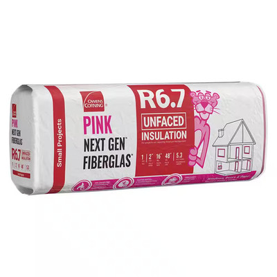 R- 6.7 Multi-Purpose, Small Project Unfaced Fiberglass Insulation Roll 16 In. X