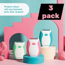 (3 pack) Palmperfect Electric Shaver, Female Electric Shavers, Battery Operated
