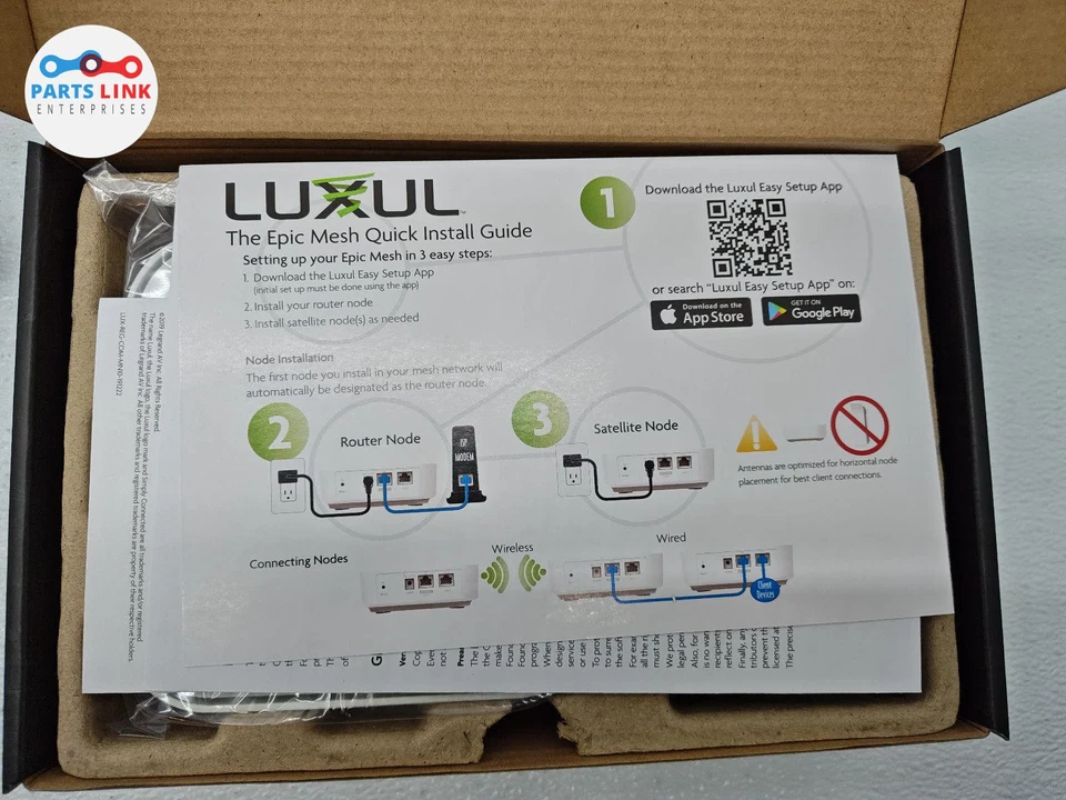 Luxul MN-10 Epic Mesh Node Network Router Wireless WiFi Access Point White - Image 3 of 4
