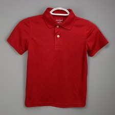 Two Cat  Jack Red School Uniform Pullover Polo Shirts Boys Size Small 6 7